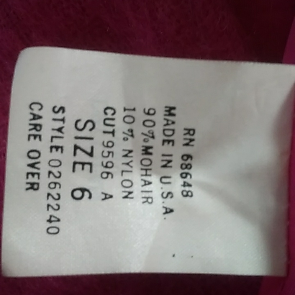 Abs ,Hot Pink ,Mohair,Blazer With Black Acrylic B… - image 5